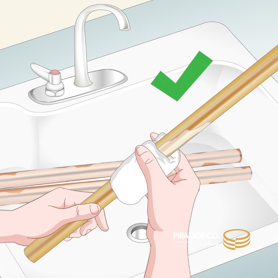 چگونه لوله مسی را تمیز کنیم؟