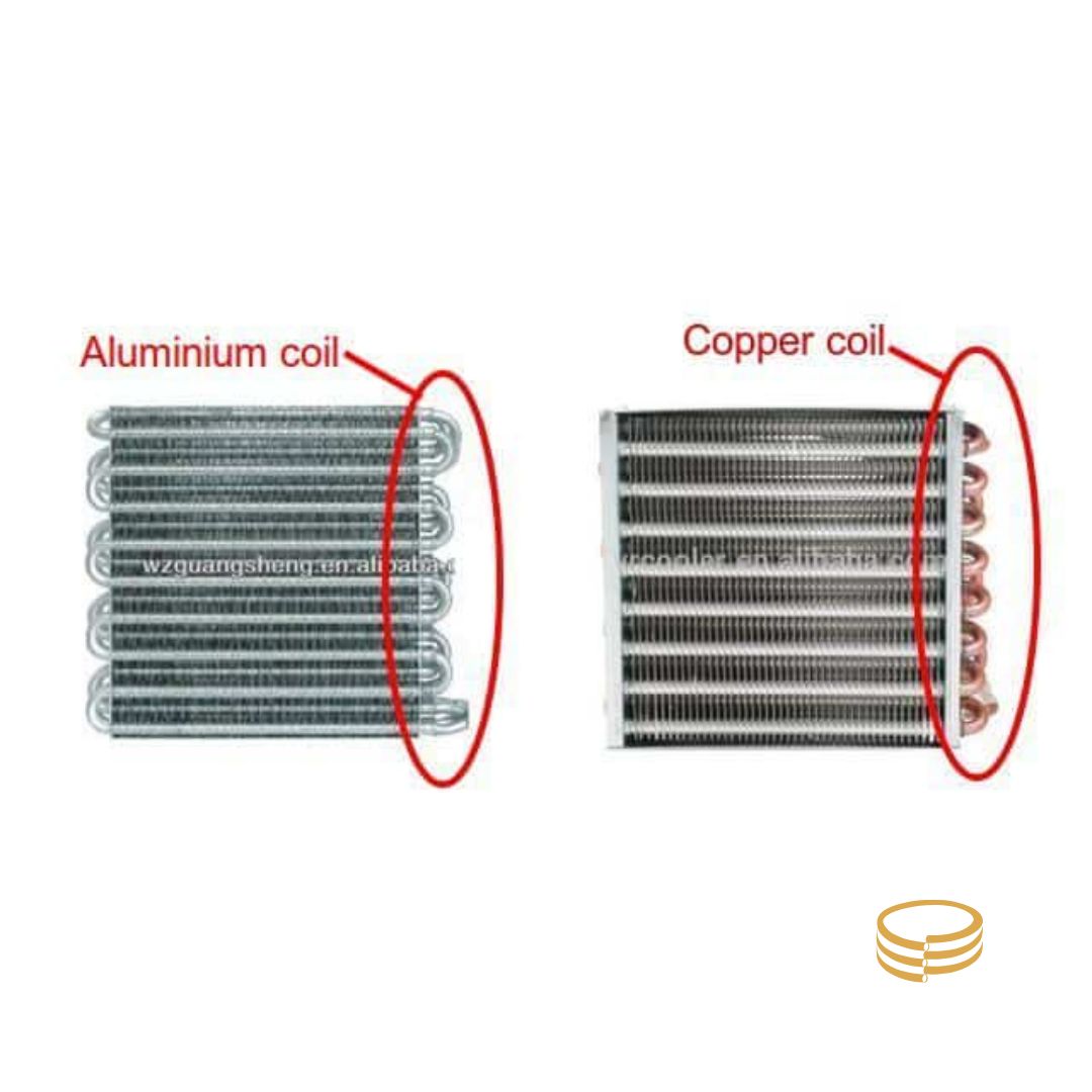 تصویر مقایسه لوله مسی و آلومینیومی در کولر گازی