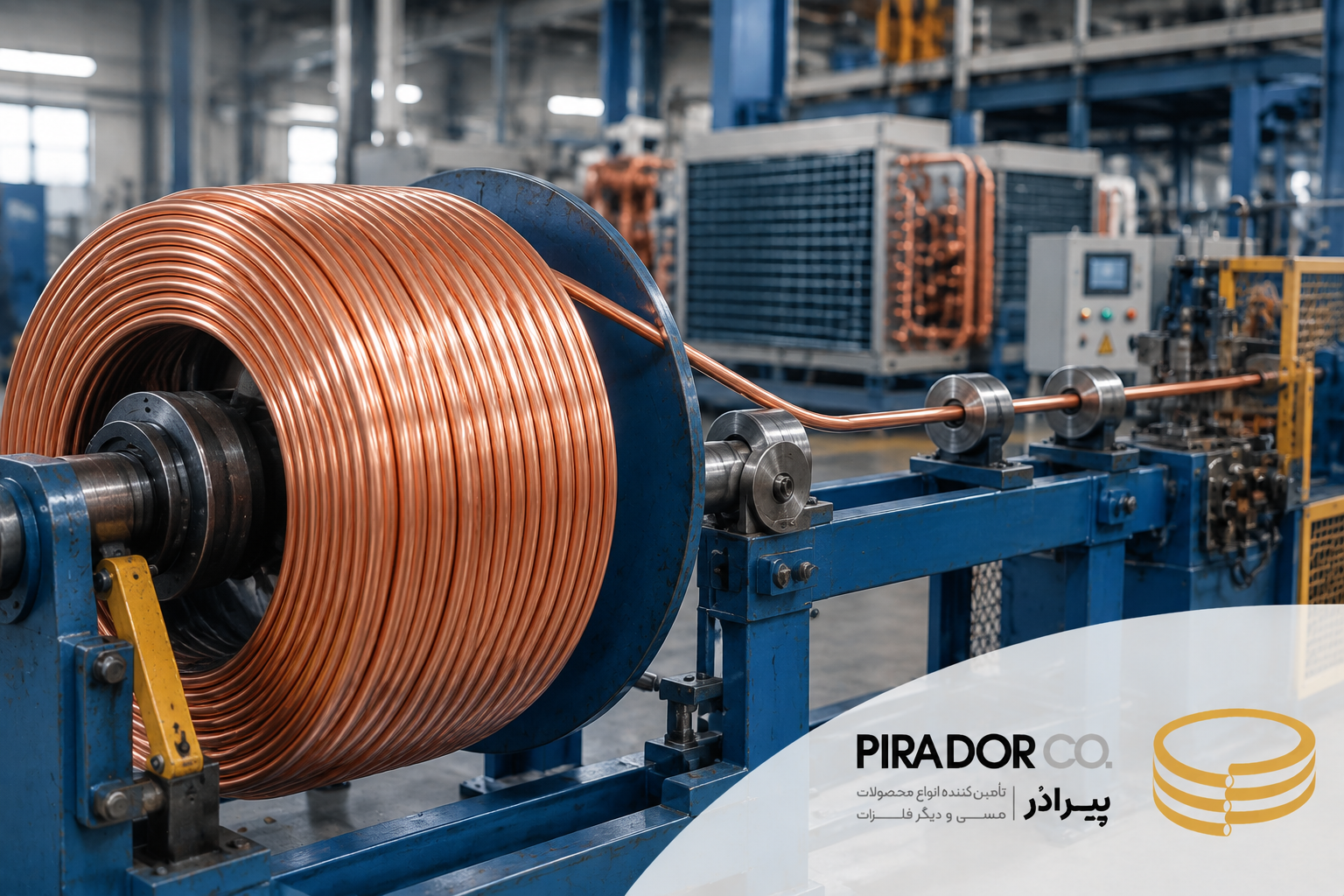 copper coil LWC کویل مسی LWC با کیفیت بالا در فرآیند تولید صنعتی و کاربرد در تجهیزات برودتی