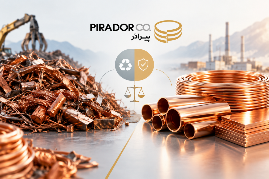 مقایسه مس بازیافتی و مس اولیه و محصولات مسی صنعتی